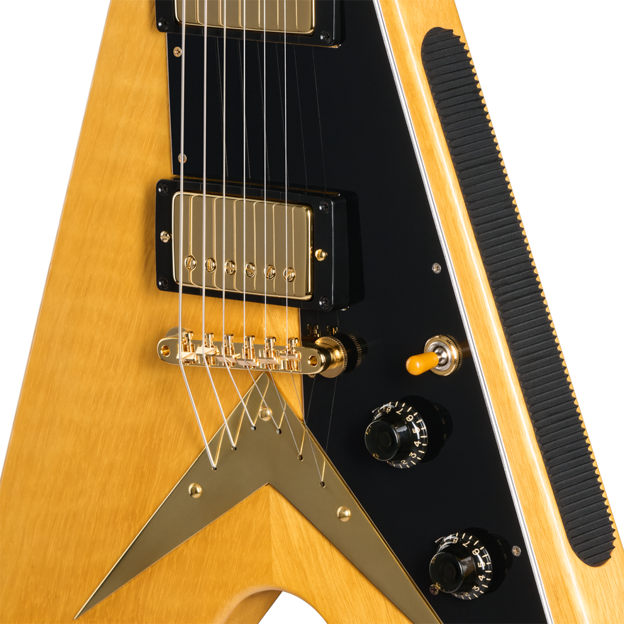 Gibson Custom 1958 Korina Flying V Reissue, VOS, Natural Electric Guitar Gibson Custom