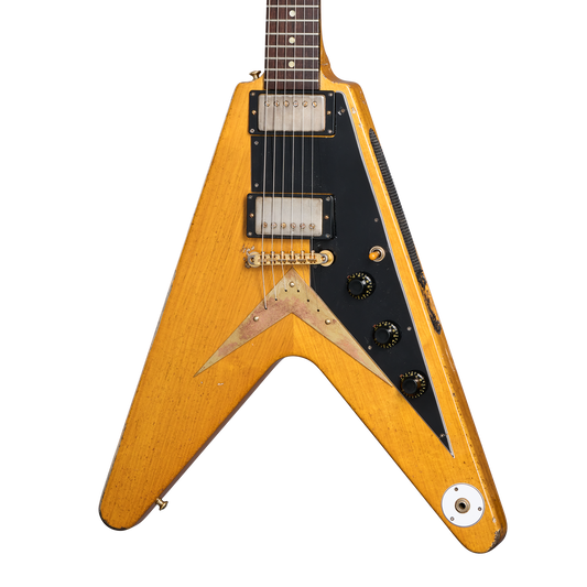 Gibson Custom Joe Bonamassa "Amos" 1958 Flying V Collector's Edition, Antique Natural Electric Guitar Gibson Custom