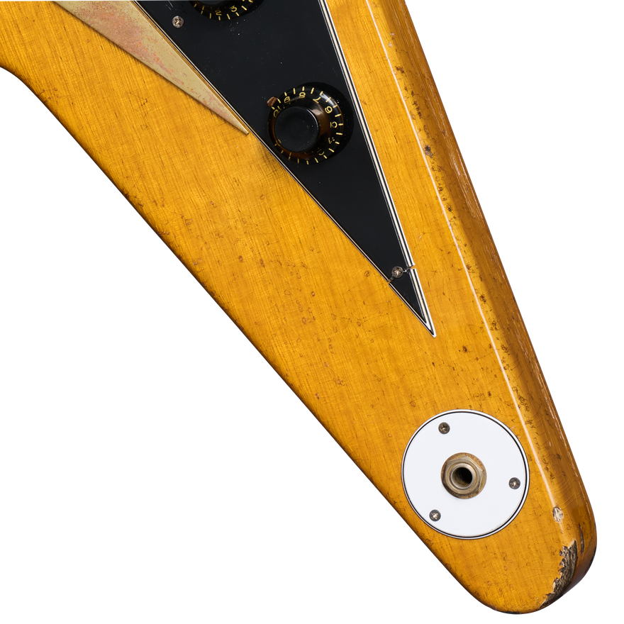 Gibson Custom Joe Bonamassa "Amos" 1958 Flying V Collector's Edition, Antique Natural Electric Guitar Gibson Custom