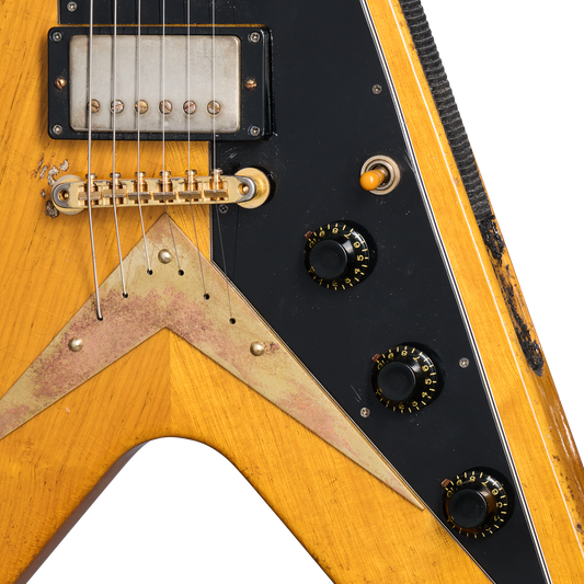 Gibson Custom Joe Bonamassa "Amos" 1958 Flying V Collector's Edition, Antique Natural Electric Guitar Gibson Custom