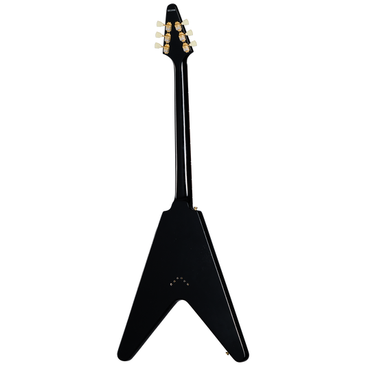 Gibson Custom 1958 Korina Flying V Reissue, Light Aged, Ebony Electric Guitar Gibson Custom