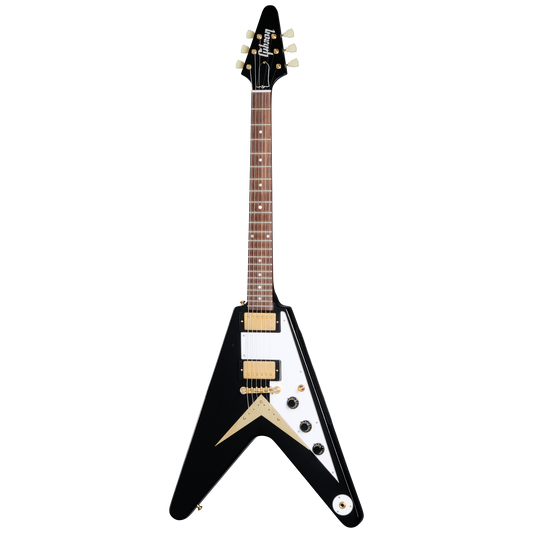 Gibson Custom 1958 Korina Flying V Reissue, Light Aged, Ebony Electric Guitar Gibson Custom