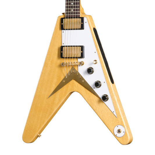 Gibson Custom 1958 Korina Flying V Reissue, Natural Electric Guitar Gibson Custom