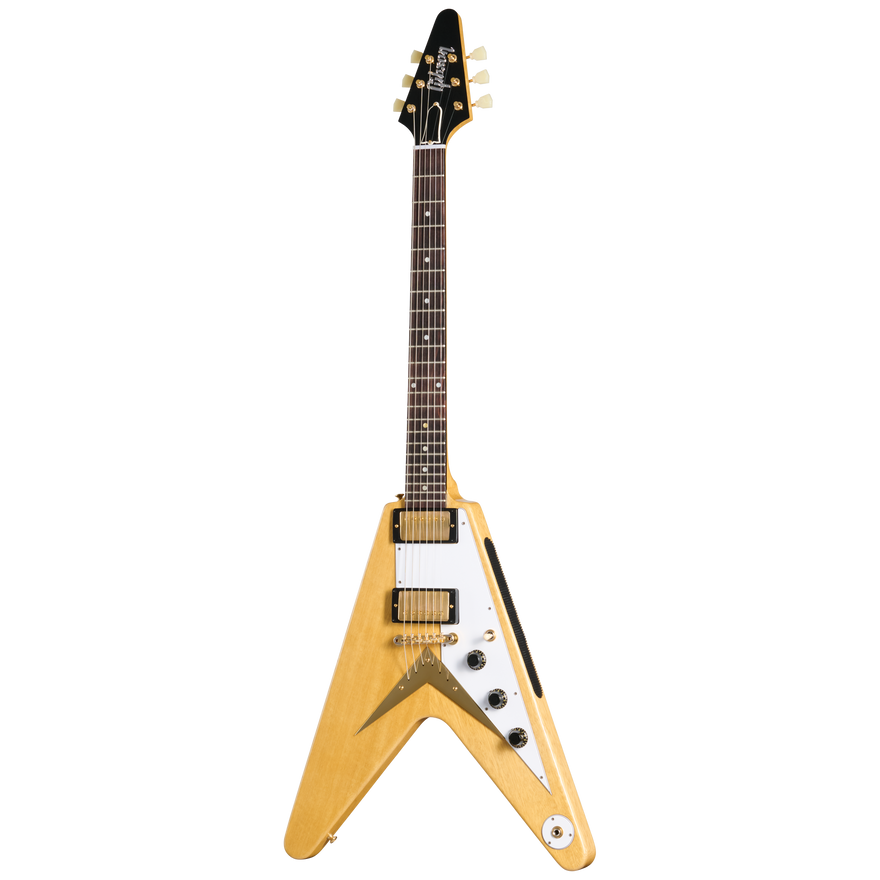 Gibson Custom 1958 Korina Flying V Reissue, Natural Electric Guitar Gibson Custom
