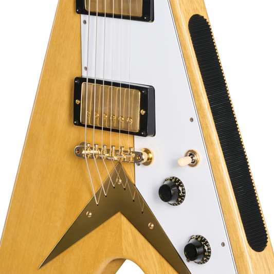 Gibson Custom 1958 Korina Flying V Reissue, Natural Electric Guitar Gibson Custom