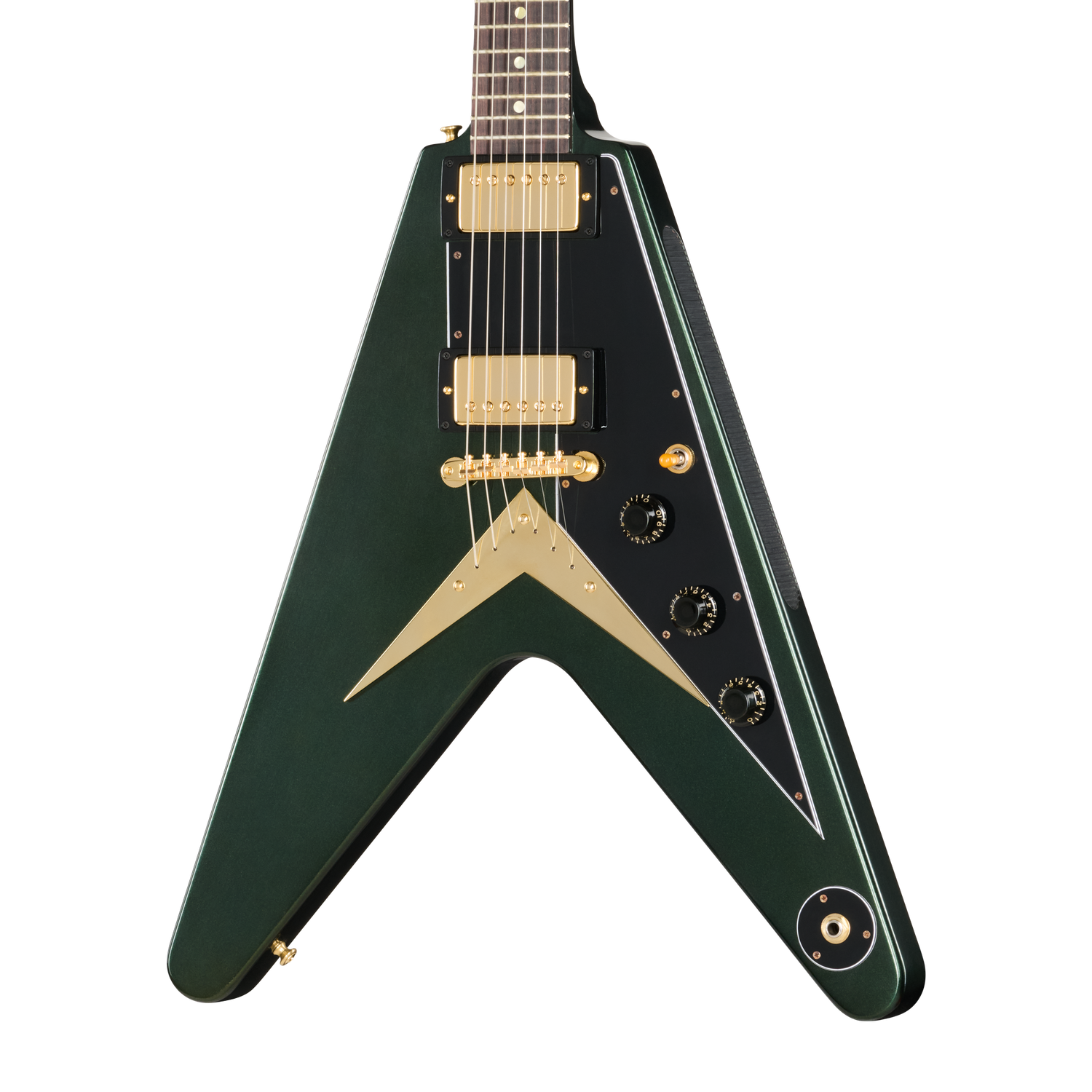 Gibson Custom 1958 Mahogany Flying V Reissue, VOS, British Racing Green Electric Guitar Gibson Custom