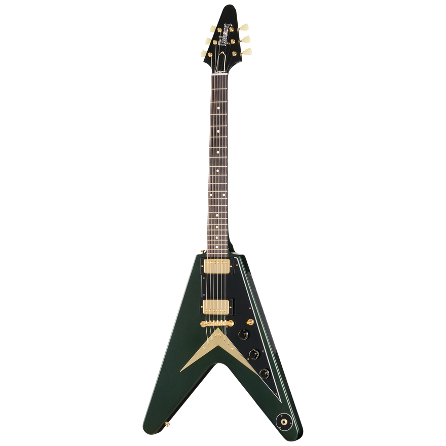 Gibson Custom 1958 Mahogany Flying V Reissue, VOS, British Racing Green Electric Guitar Gibson Custom