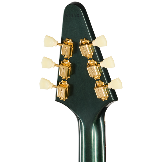 Gibson Custom 1958 Mahogany Flying V Reissue, VOS, British Racing Green Electric Guitar Gibson Custom