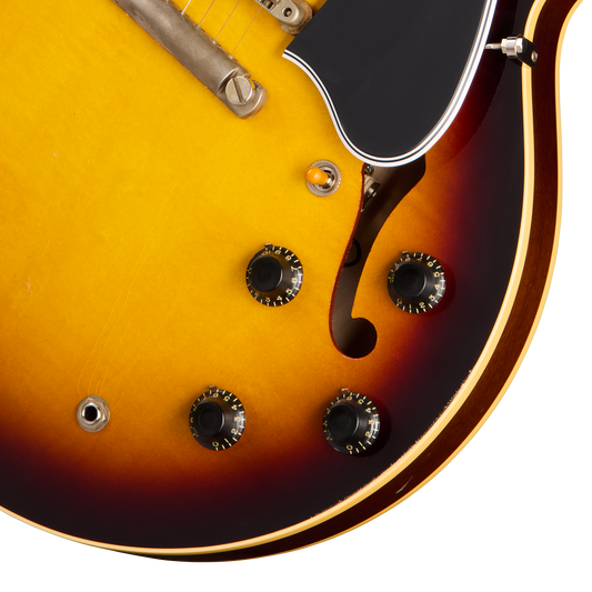 Gibson Custom 1959 ES-335 Reissue, Light Aged, Vintage Sunburst Electric Guitar Gibson Custom