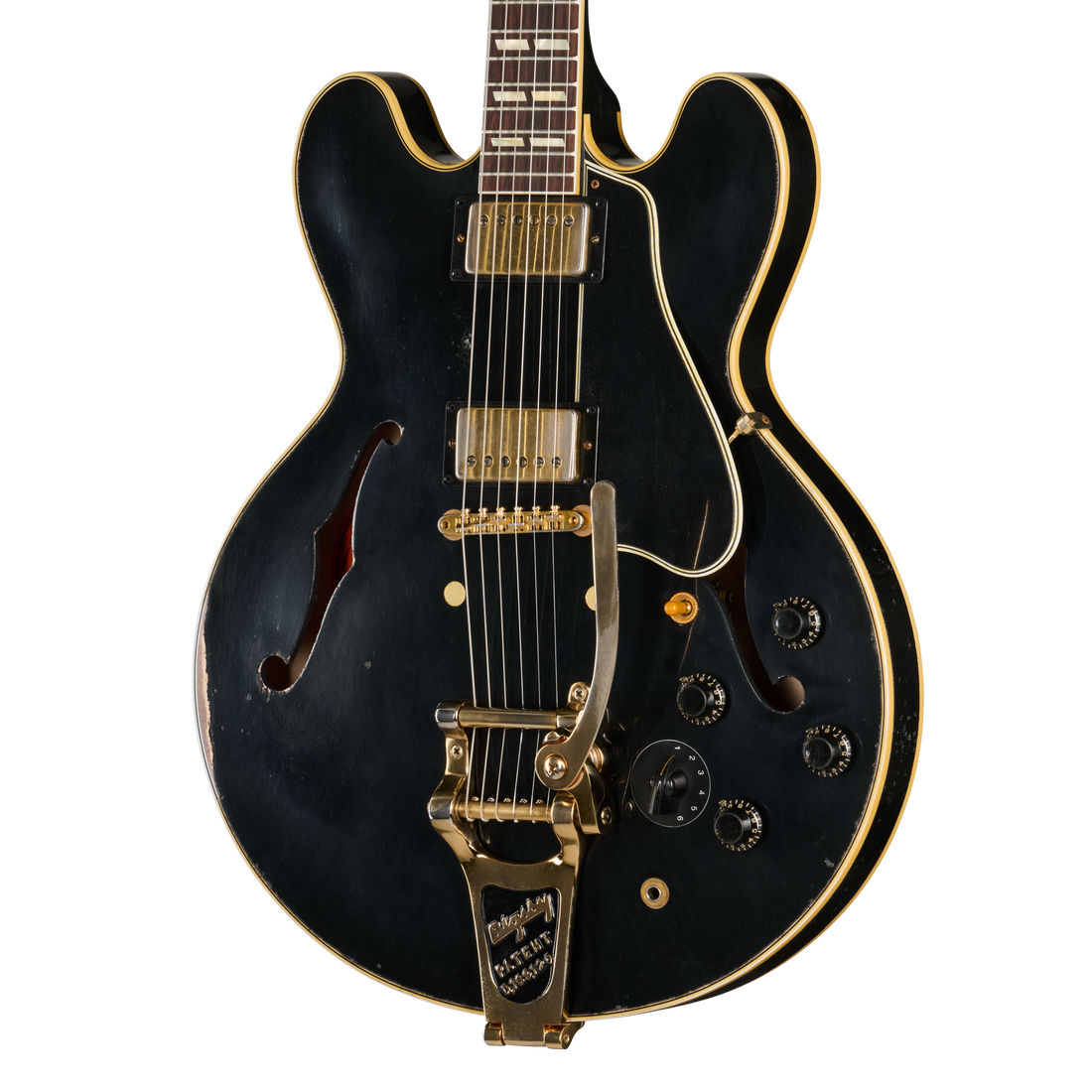 Gibson Custom LE 1959 ES-345 Reissue with Bigsby, Heavy Aged, Ebony Electric Guitar Gibson Custom