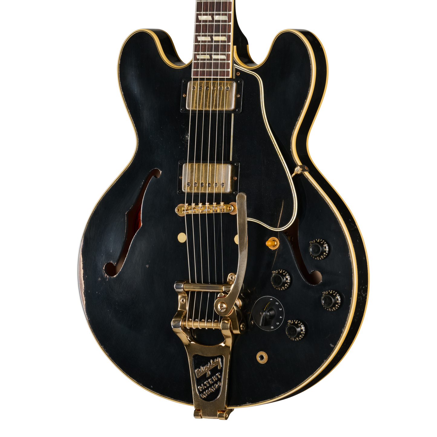 Gibson Custom LE 1959 ES-345 Reissue with Bigsby, Heavy Aged, Ebony Electric Guitar Gibson Custom