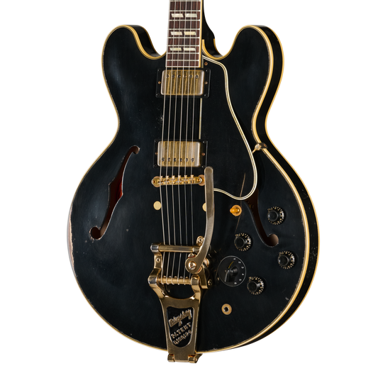 Gibson Custom LE 1959 ES-345 Reissue with Bigsby, Heavy Aged, Ebony Electric Guitar Gibson Custom