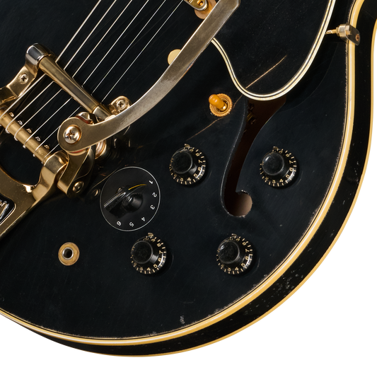 Gibson Custom LE 1959 ES-345 Reissue with Bigsby, Heavy Aged, Ebony Electric Guitar Gibson Custom