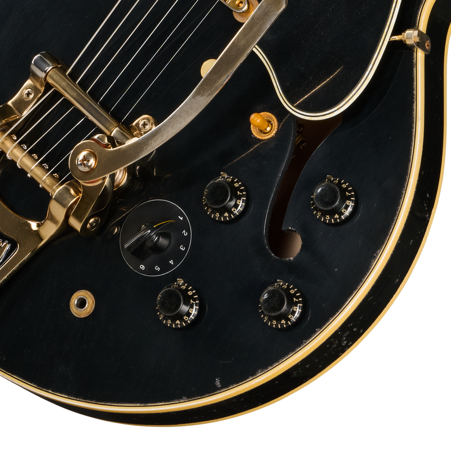 Gibson Custom LE 1959 ES-345 Reissue with Bigsby, Heavy Aged, Ebony Electric Guitar Gibson Custom