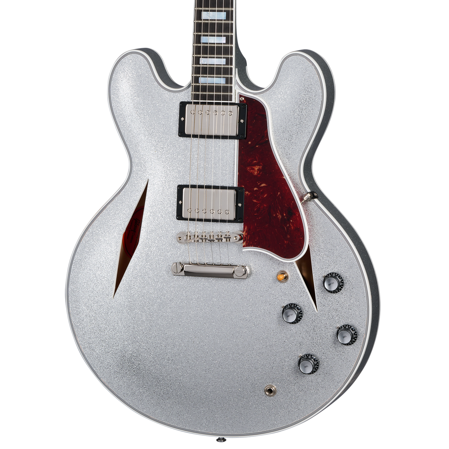Gibson Custom 1959 ES-355 Reissue with Diamond F-Holes, Gloss, Silver Sparkle Electric Guitar Gibson Custom