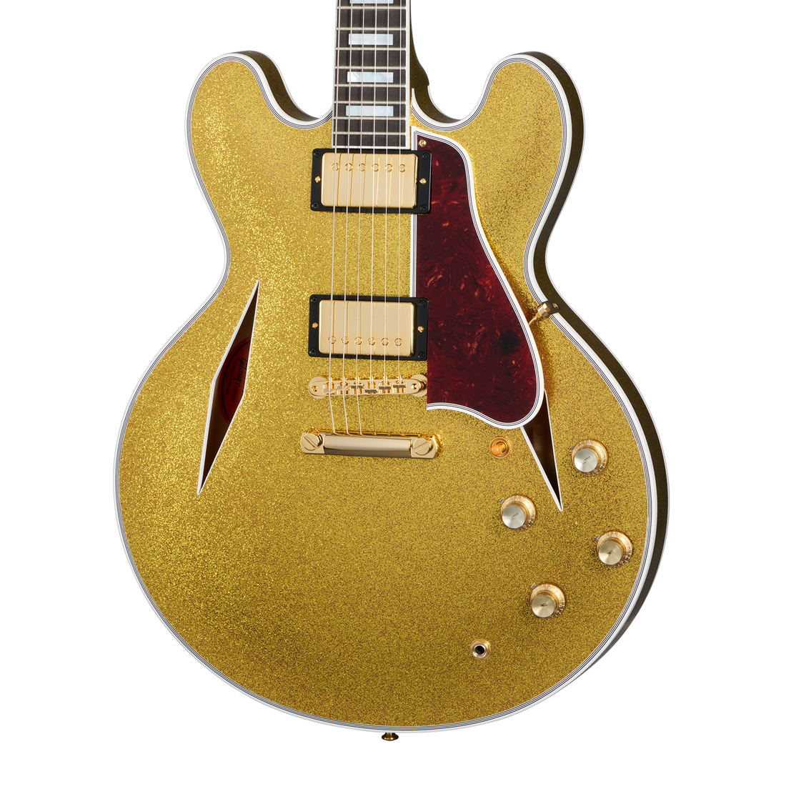 Gibson Custom 1959 ES-355 Reissue with Diamond F-Holes, Gloss, Gold Sparkle Electric Guitar Gibson Custom