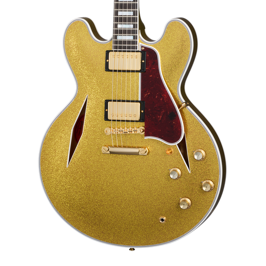 Gibson Custom 1959 ES-355 Reissue with Diamond F-Holes, Gloss, Gold Sparkle Electric Guitar Gibson Custom