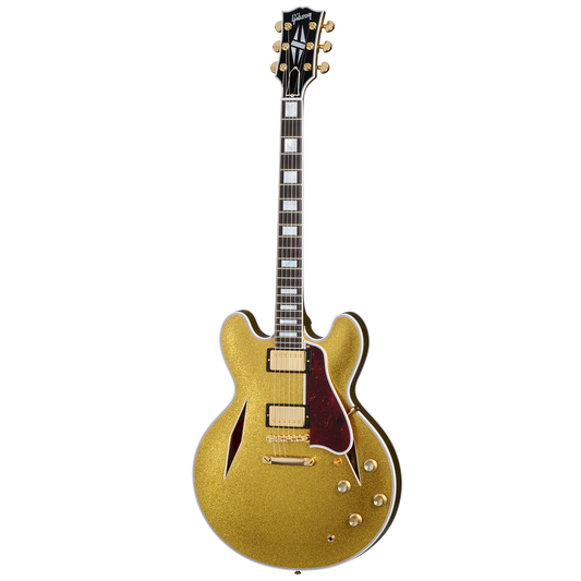 Gibson Custom 1959 ES-355 Reissue with Diamond F-Holes, Gloss, Gold Sparkle Electric Guitar Gibson Custom