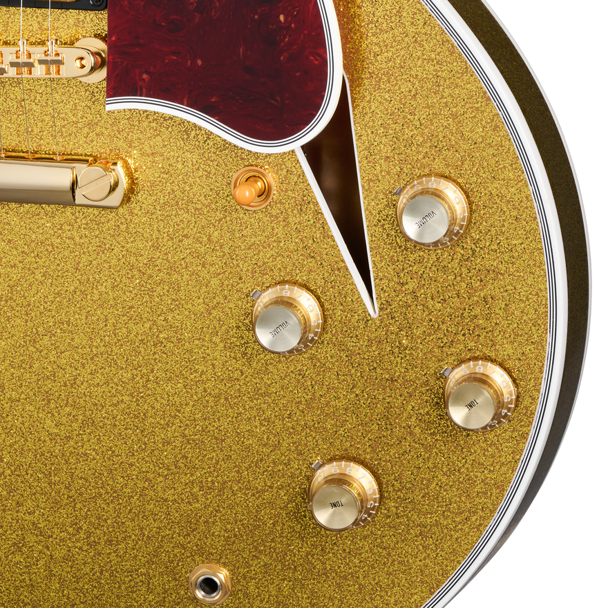 Gibson Custom 1959 ES-355 Reissue with Diamond F-Holes, Gloss, Gold Sparkle Electric Guitar Gibson Custom