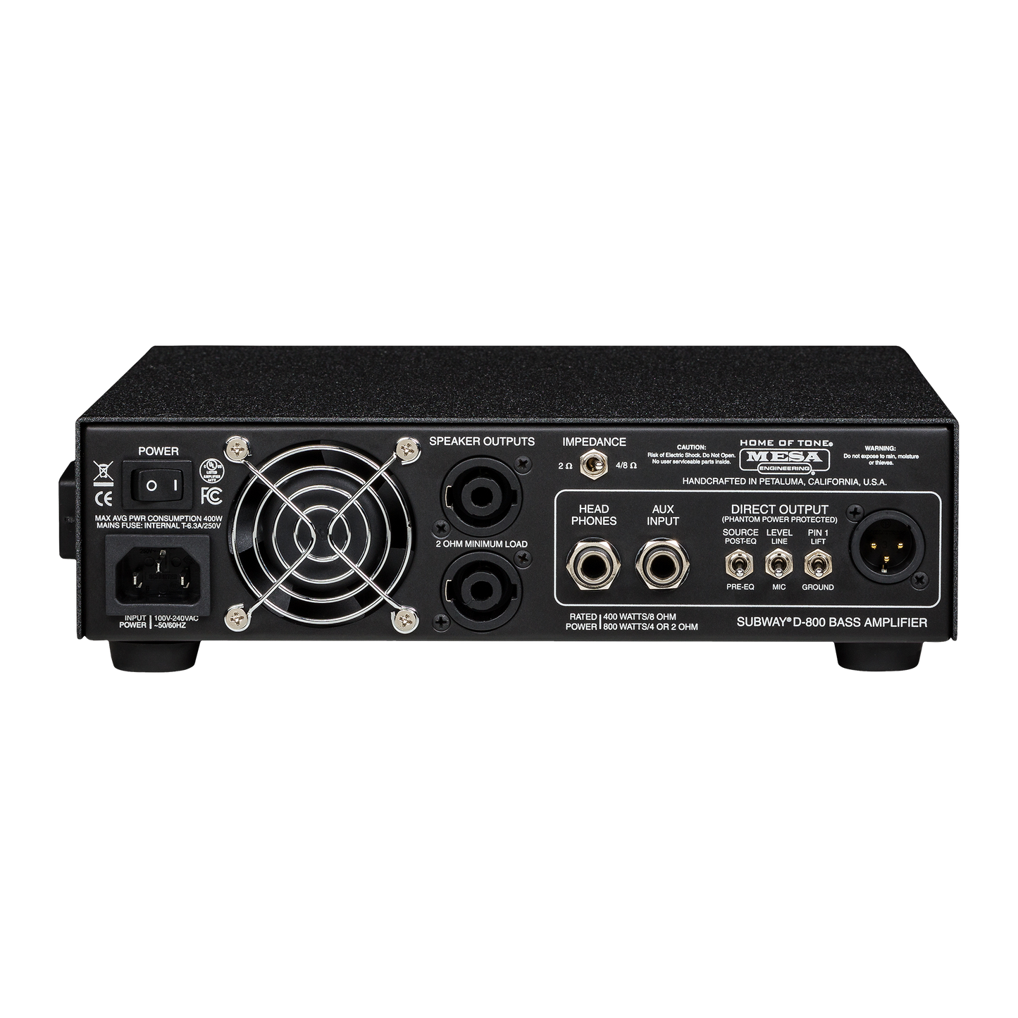 Mesa/Boogie Subway D-800 Compact Bass Amp (Metal Head), Black Head Mesa/Boogie