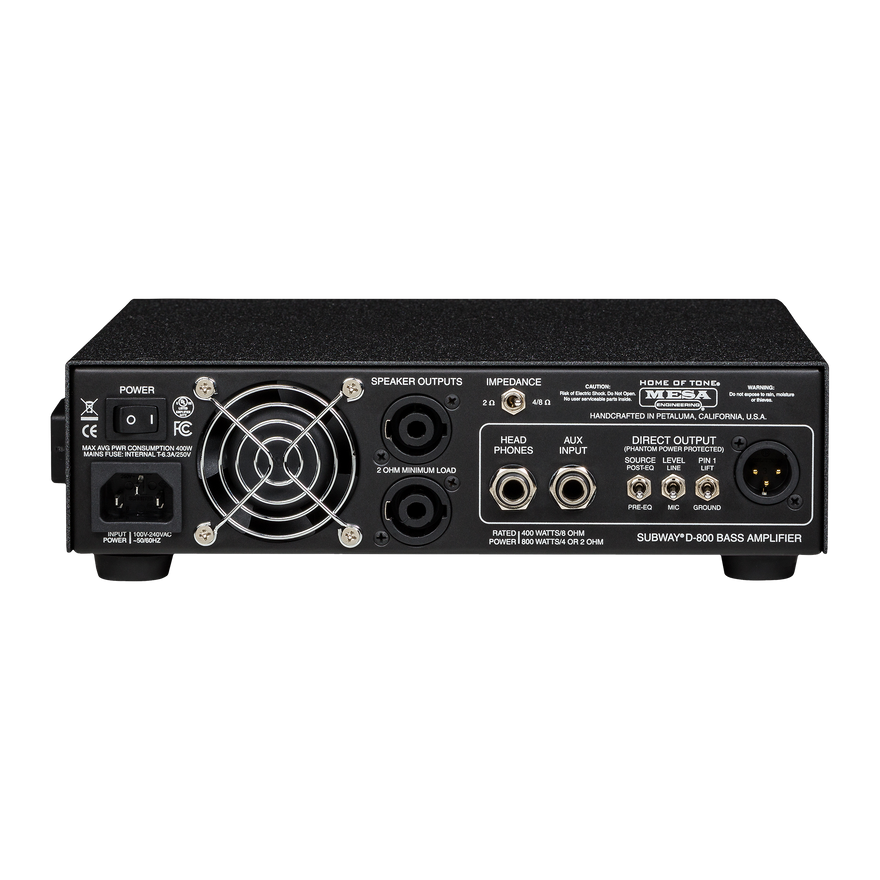 Mesa/Boogie Subway D-800 Compact Bass Amp (Metal Head), Black Head Mesa/Boogie