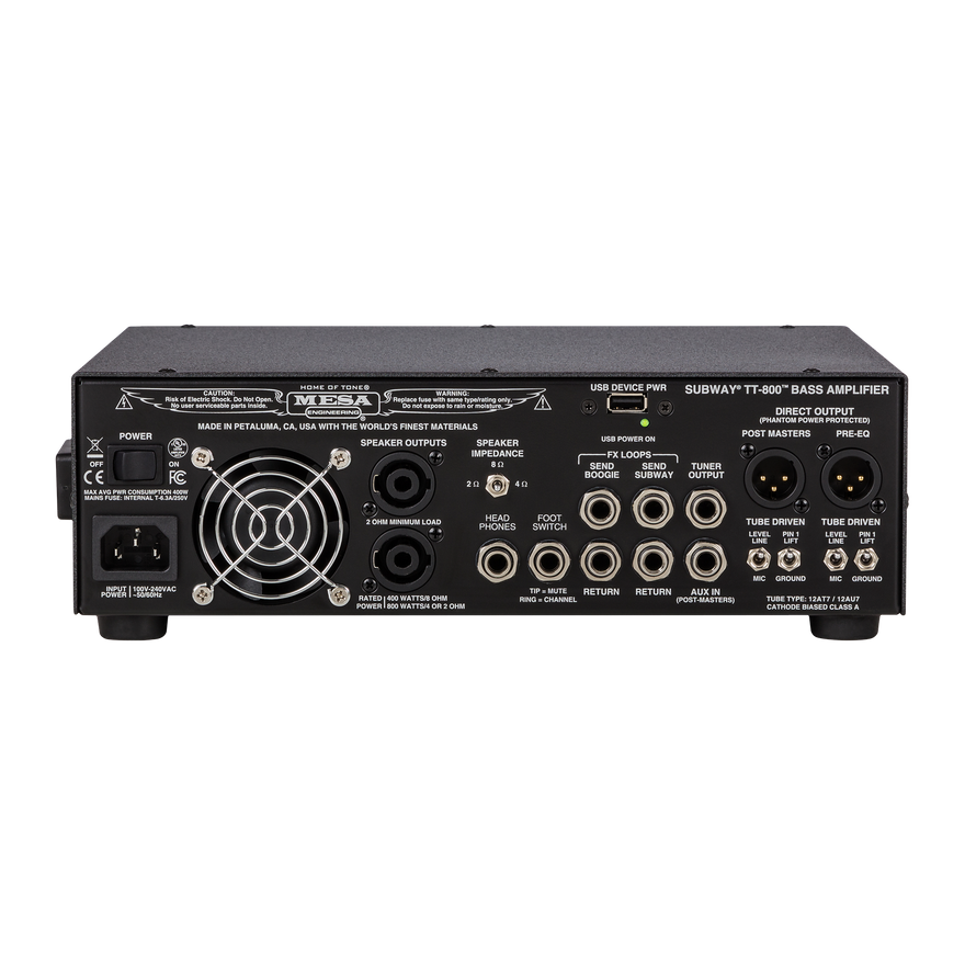 Mesa/Boogie Subway TT-800 Bass Amp (Metal Head), Black Head Mesa/Boogie