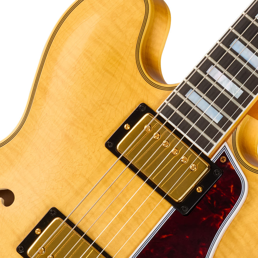 Gibson Custom LE 1960 ES-355 Reissue with Figured Maple, Light Aged, Antique Blonde Electric Guitar Gibson Custom