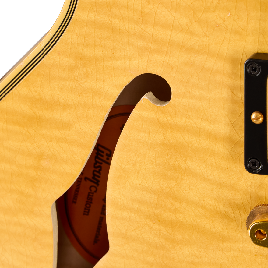 Gibson Custom LE 1960 ES-355 Reissue with Figured Maple, Light Aged, Antique Blonde Electric Guitar Gibson Custom