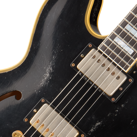 Gibson Custom Keith Richards 1960 ES-355 Collector’s Edition, Signed Guitar and Label, Ebony, Exclusive Electric Guitar Gibson Custom