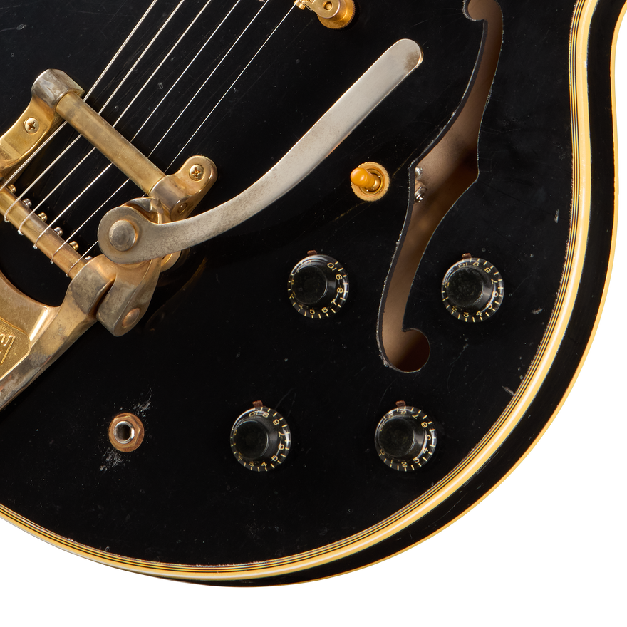 Gibson Custom Keith Richards 1960 ES-355 Collector’s Edition, Signed Guitar and Label, Ebony, Exclusive Electric Guitar Gibson Custom