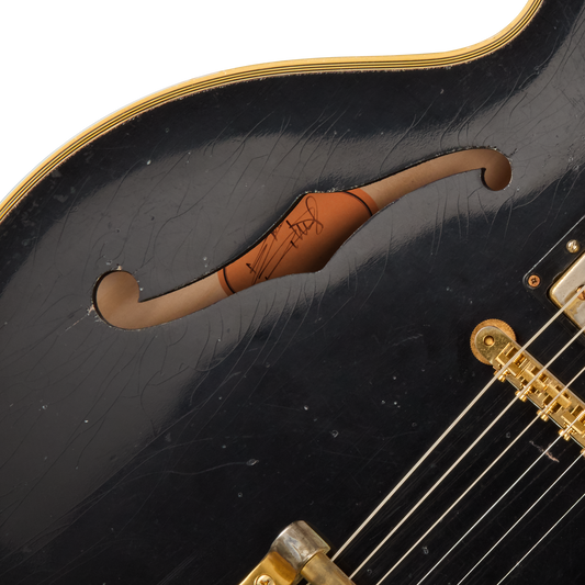 Gibson Custom Keith Richards 1960 ES-355 Collector’s Edition, Signed Guitar and Label, Ebony, Exclusive Electric Guitar Gibson Custom