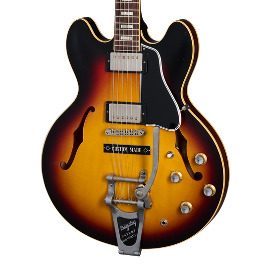 Gibson Custom 1964 ES-335 Reissue, Light Aged, Vintage Burst Electric Guitar Gibson Custom