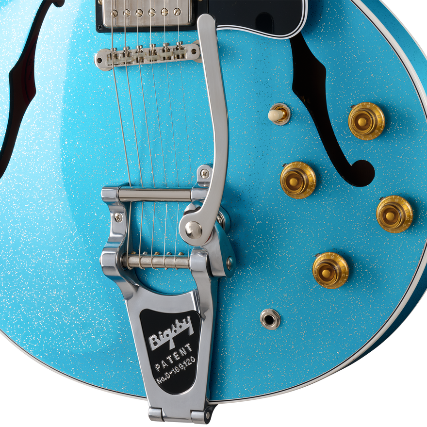 Gibson Custom 1964 ES-345 Reissue, VOS, Sapphire Mist Electric Guitar Gibson Custom