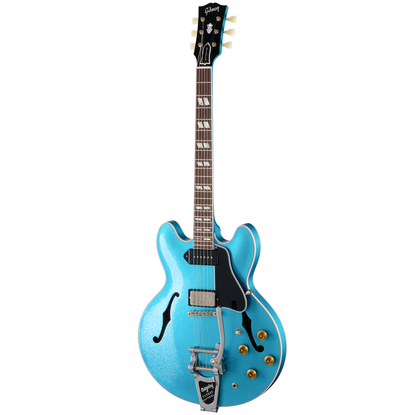 Gibson Custom 1964 ES-345 Reissue, VOS, Sapphire Mist Electric Guitar Gibson Custom