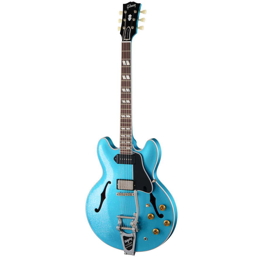Gibson Custom 1964 ES-345 Reissue, VOS, Sapphire Mist Electric Guitar Gibson Custom