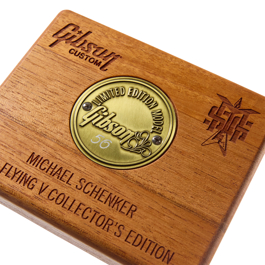 Gibson Custom Michael Schenker 1971 Flying V Collector’s Edition, Black/White Electric Guitar Gibson