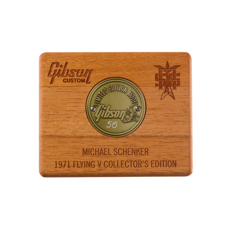 Gibson Custom Michael Schenker 1971 Flying V Collector’s Edition, Black/White Electric Guitar Gibson