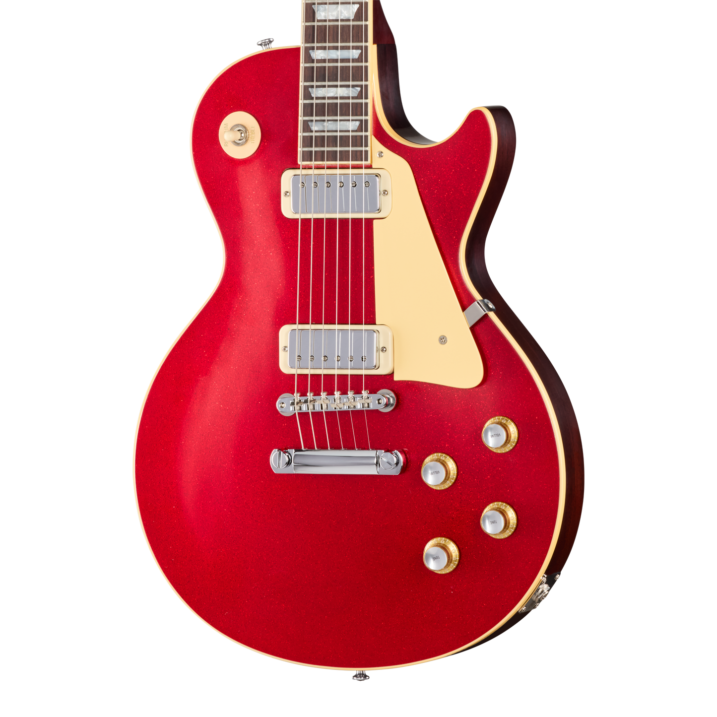 Gibson Custom LE 1976 Les Paul Deluxe Reissue, VOS, Red Sparkle Top Electric Guitar Gibson Custom