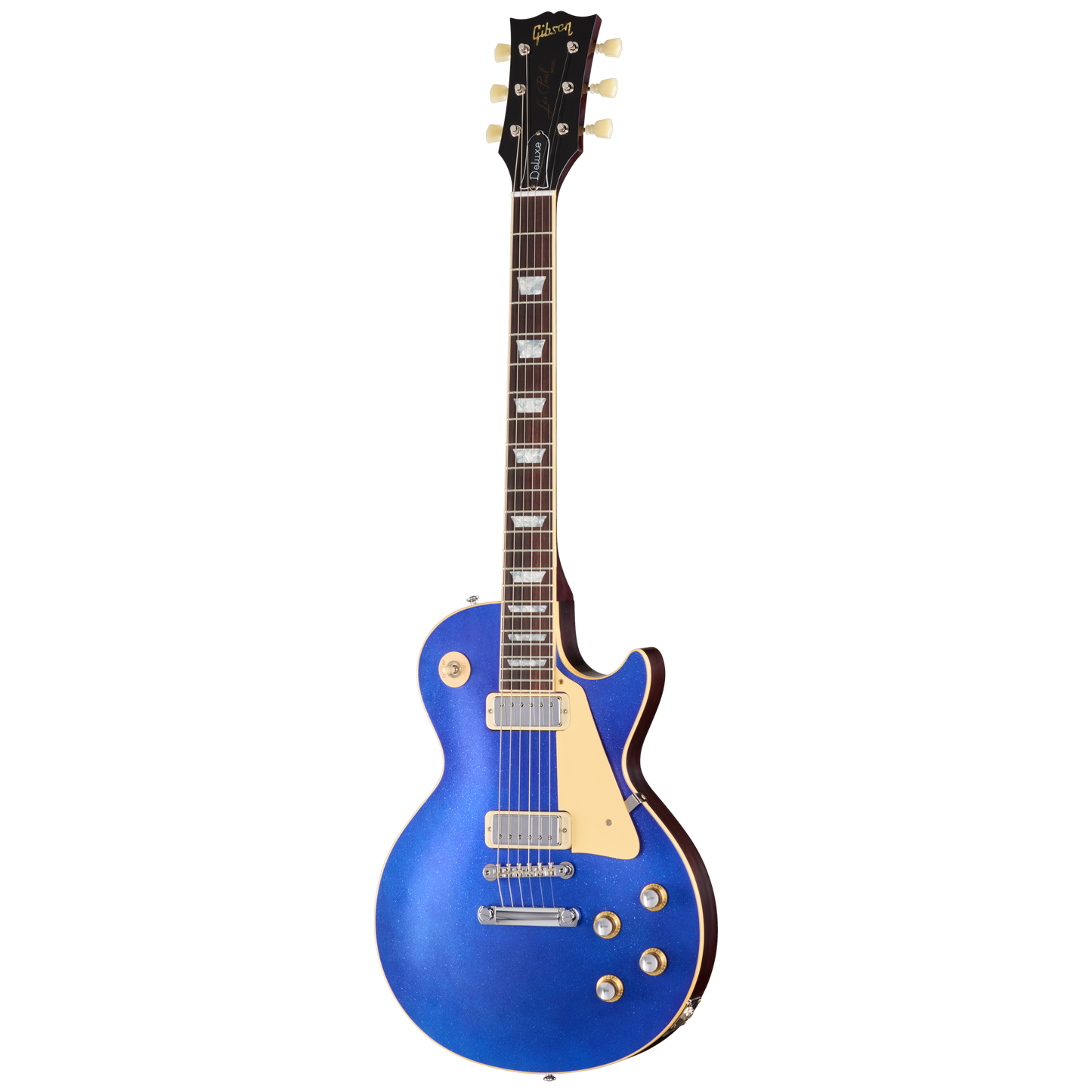 Gibson Custom LE 1976 Les Paul Deluxe Reissue, VOS, Blue Sparkle Top Electric Guitar Gibson Custom