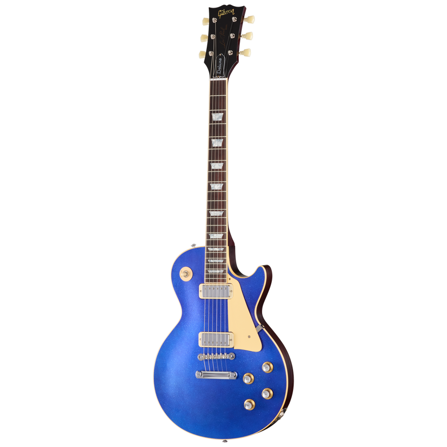 Gibson Custom LE 1976 Les Paul Deluxe Reissue, VOS, Blue Sparkle Top Electric Guitar Gibson Custom