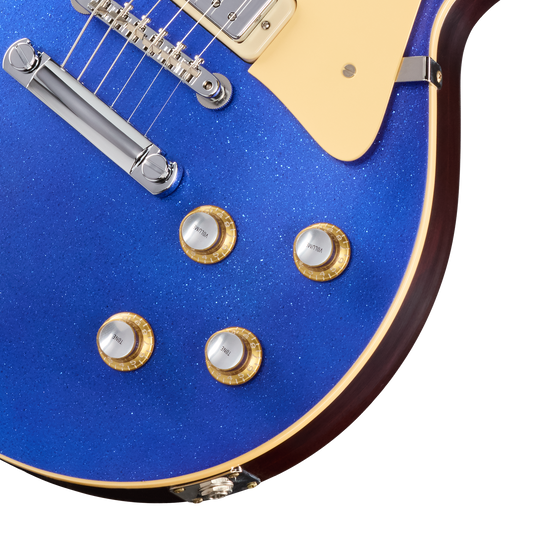 Gibson Custom LE 1976 Les Paul Deluxe Reissue, VOS, Blue Sparkle Top Electric Guitar Gibson Custom