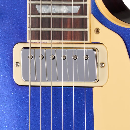 Gibson Custom LE 1976 Les Paul Deluxe Reissue, VOS, Blue Sparkle Top Electric Guitar Gibson Custom