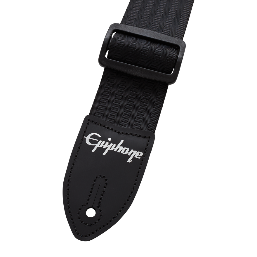 Epiphone Seatbelt Guitar Strap, Black Strap Epiphone