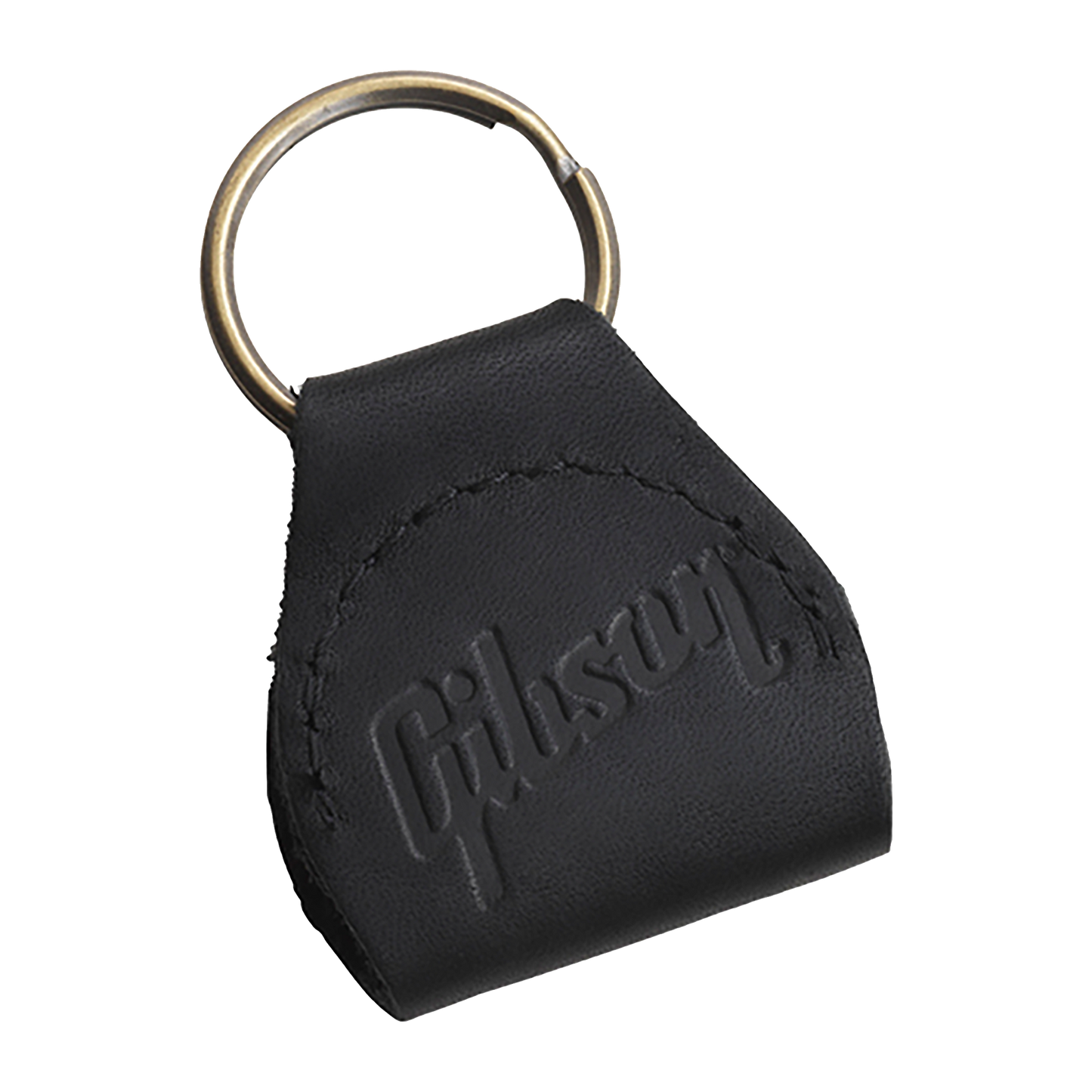 Gibson Premium Leather Pickholder Keychain, Black Keychain Gibson