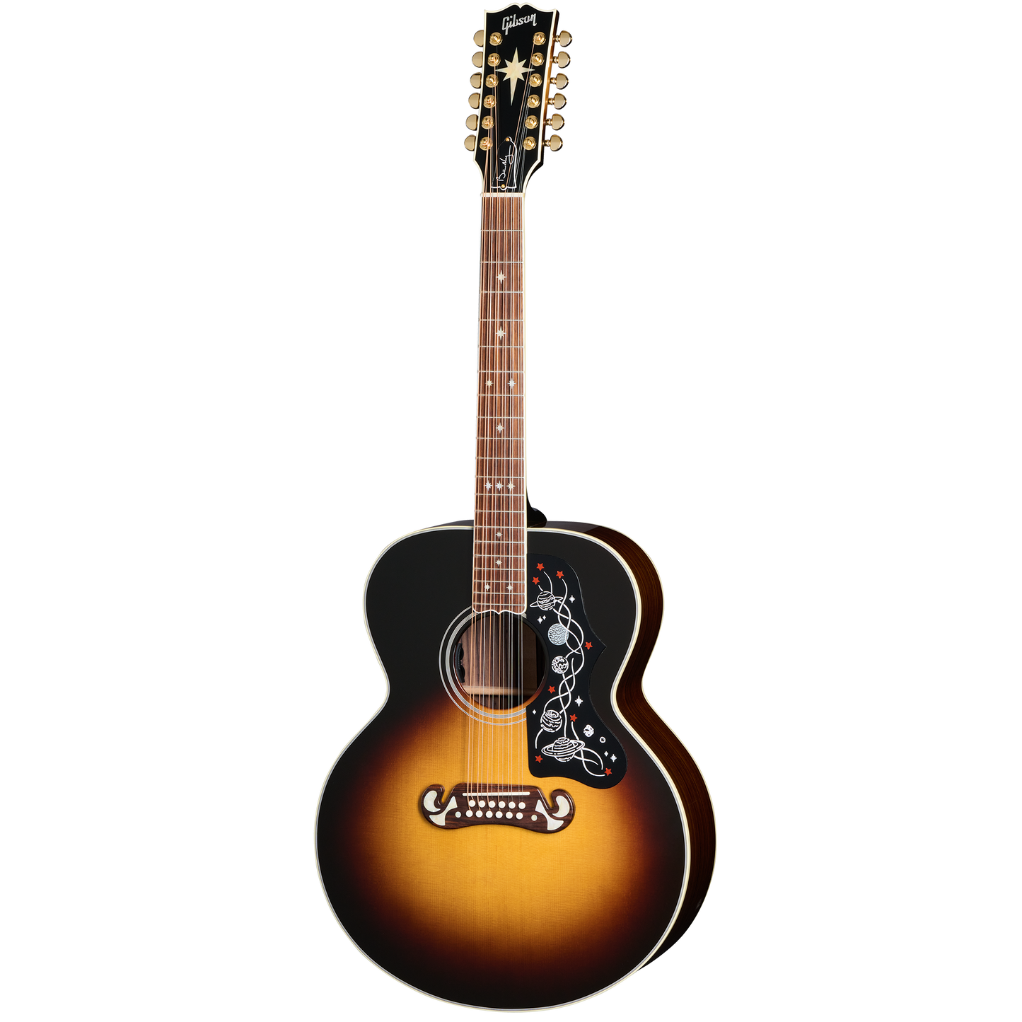 Gibson Custom Brian May SJ-200 12-String, Vintage Sunburst Acoustic Guitar Gibson Custom