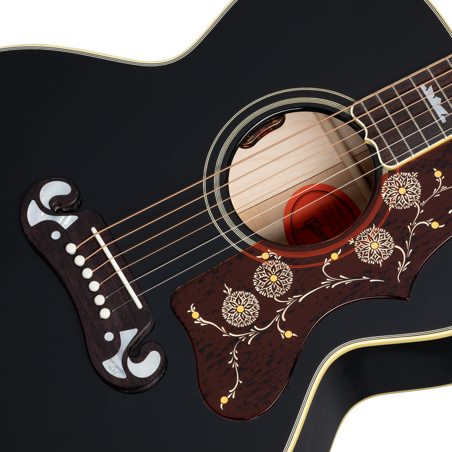 Gibson Custom Elvis SJ-200, Ebony Acoustic Guitar Gibson Custom
