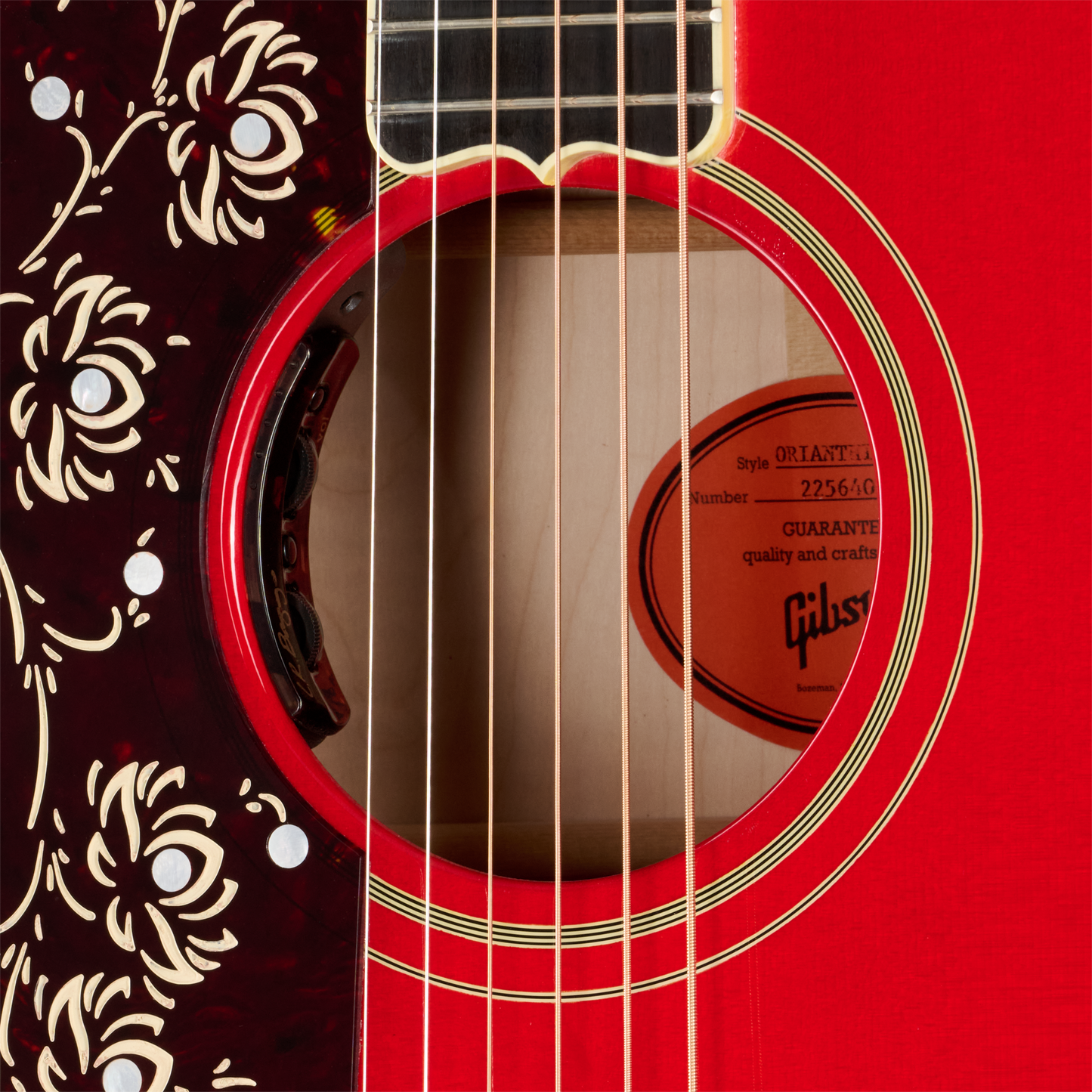 Gibson Custom Orianthi SJ-200, Left-Handed, Cherry Acoustic Guitar Gibson Custom