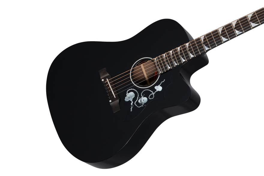 Gibson Dave Mustaine Songwriter, Signed, Ebony Acoustic Guitar Gibson