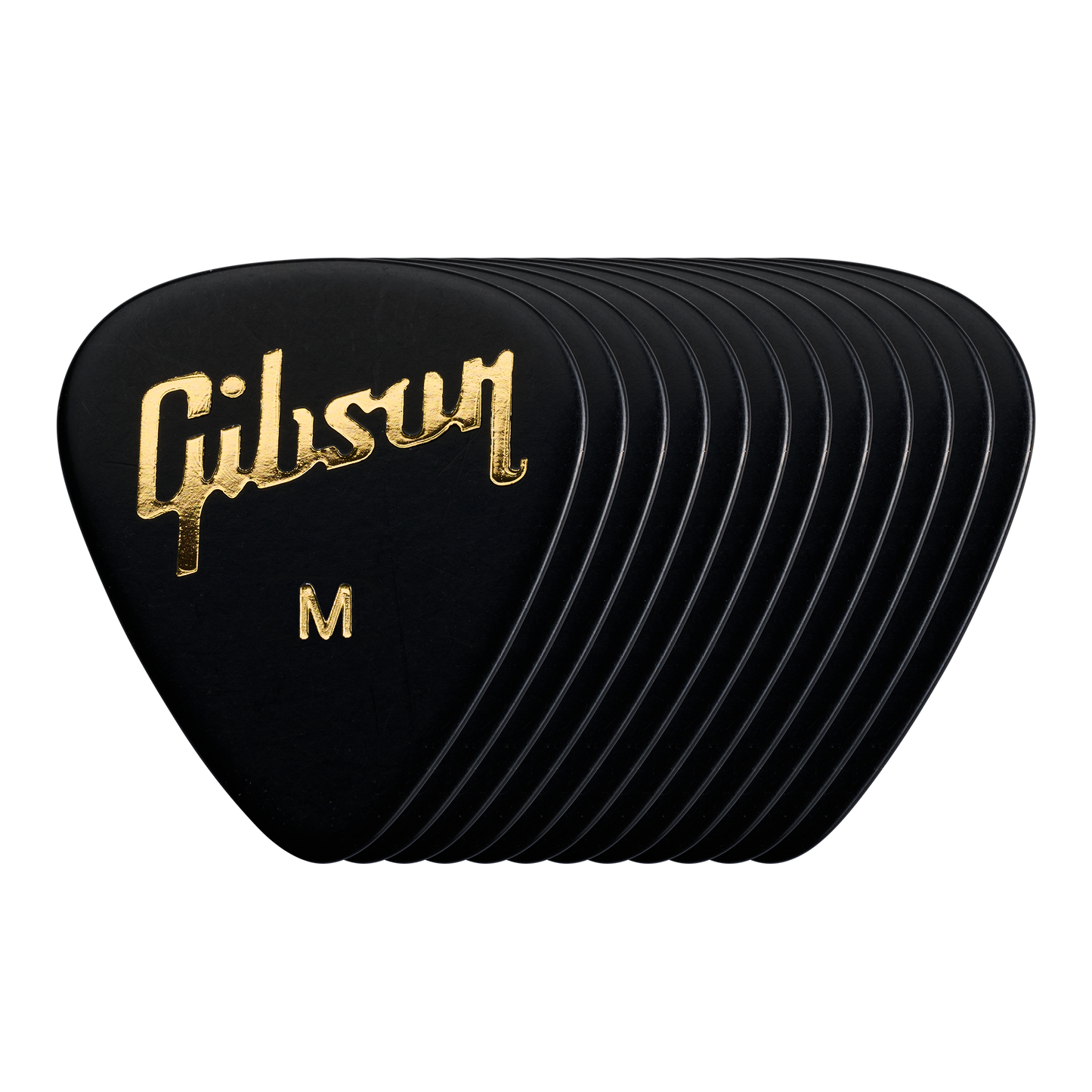 Gibson Standard Black Picks, 12-Pack, Medium Picks Gibson