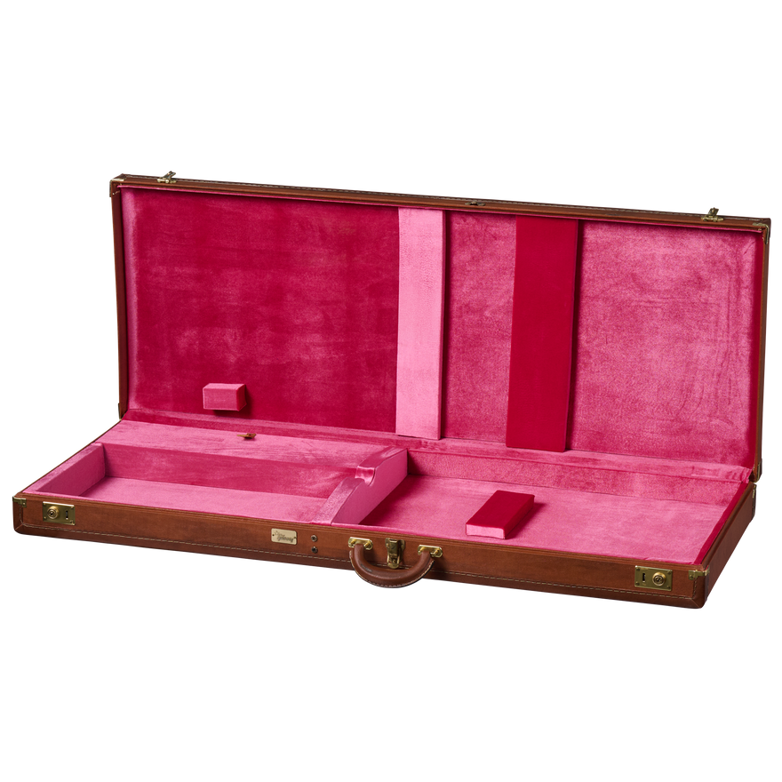 Gibson Historic '58 Korina Explorer Hardshell Case, Aged, Brown/Pink Hardshell Case Gibson